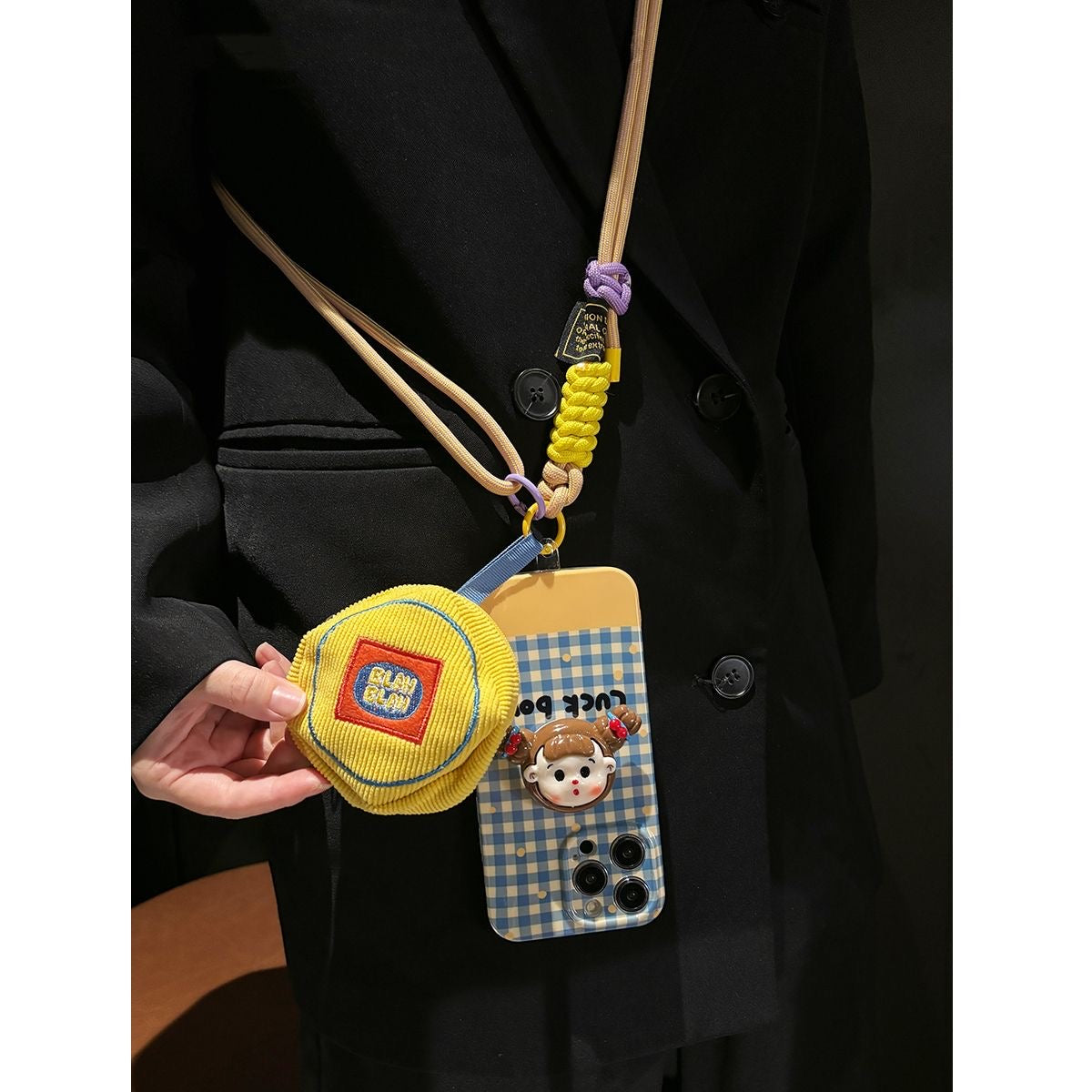 Crossbody Cell Phone Case Earphone with Strap Case