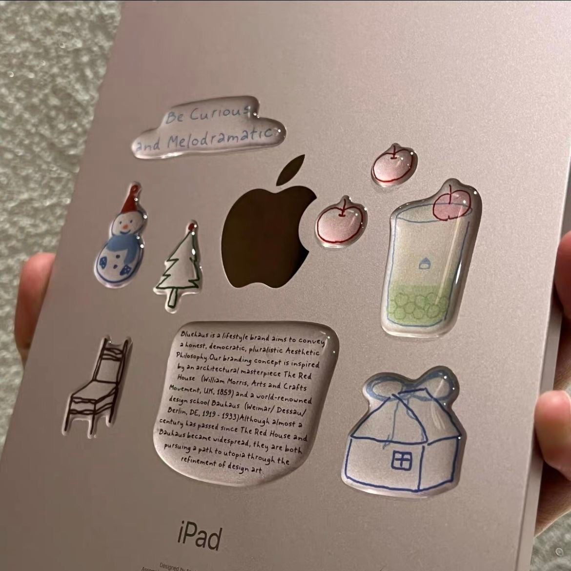 Simple three-dimensional jelly handbook decoration computer stickers cell phone stickers
