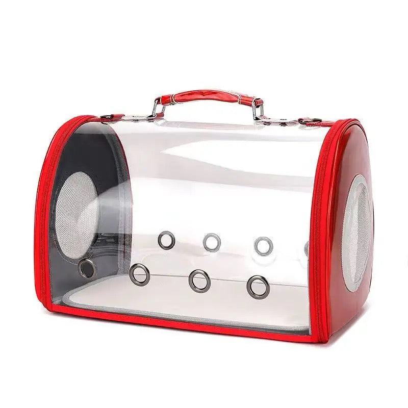 Transparent outer space capsule cat and dog cage