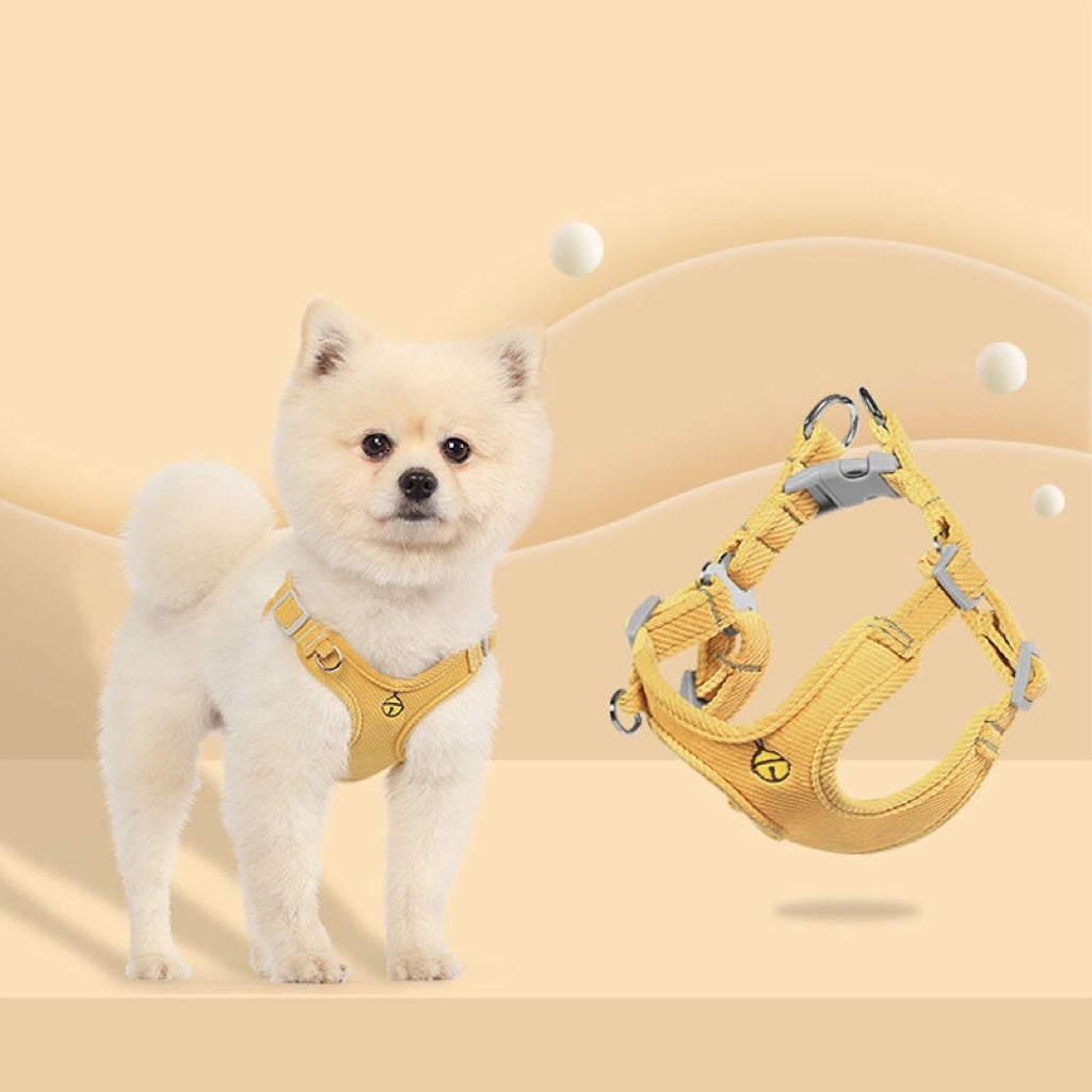 Pet vest style chest strap leash