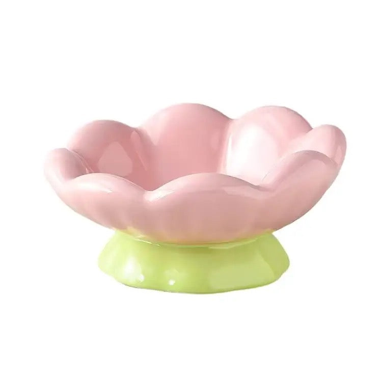 Pet pink cute flower creative bowl