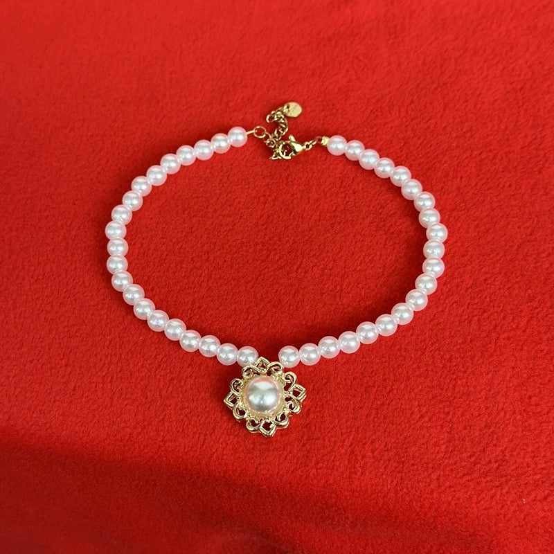 Vintage Pet Pearl Necklace Pet Jewelry