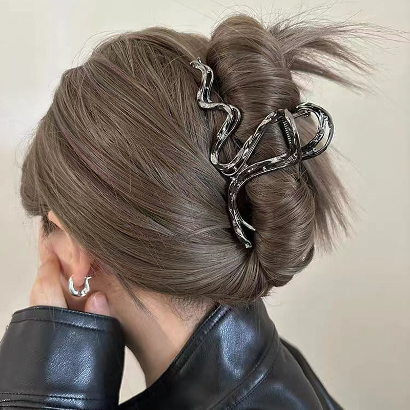 Premium Metal Light Luxury Hair Clip Shark Clip