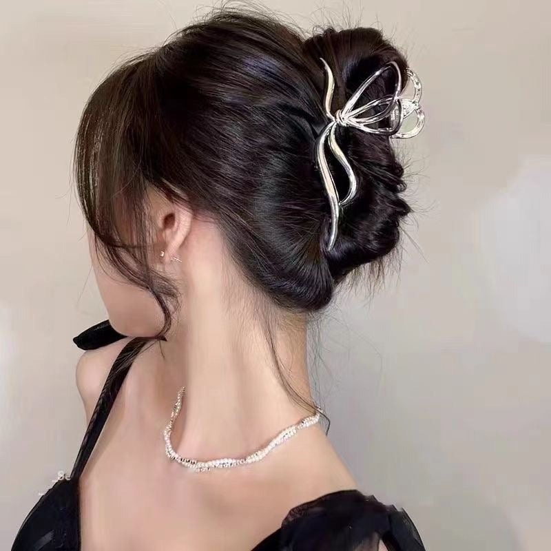Premium Metal Light Luxury Hair Clip Shark Clip