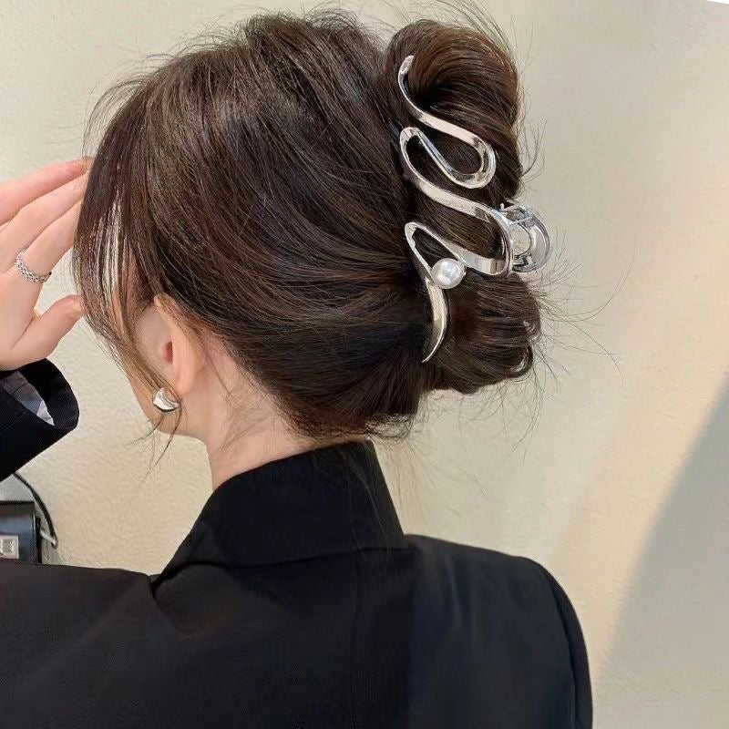 Premium Metal Light Luxury Hair Clip Shark Clip