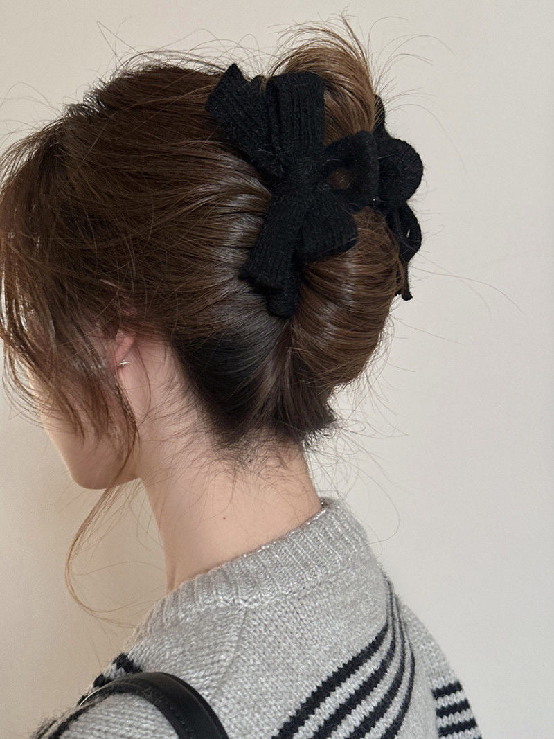 Autumn and Winter Knitted Hair Clips Premium Feeling Temperament Hair Clips