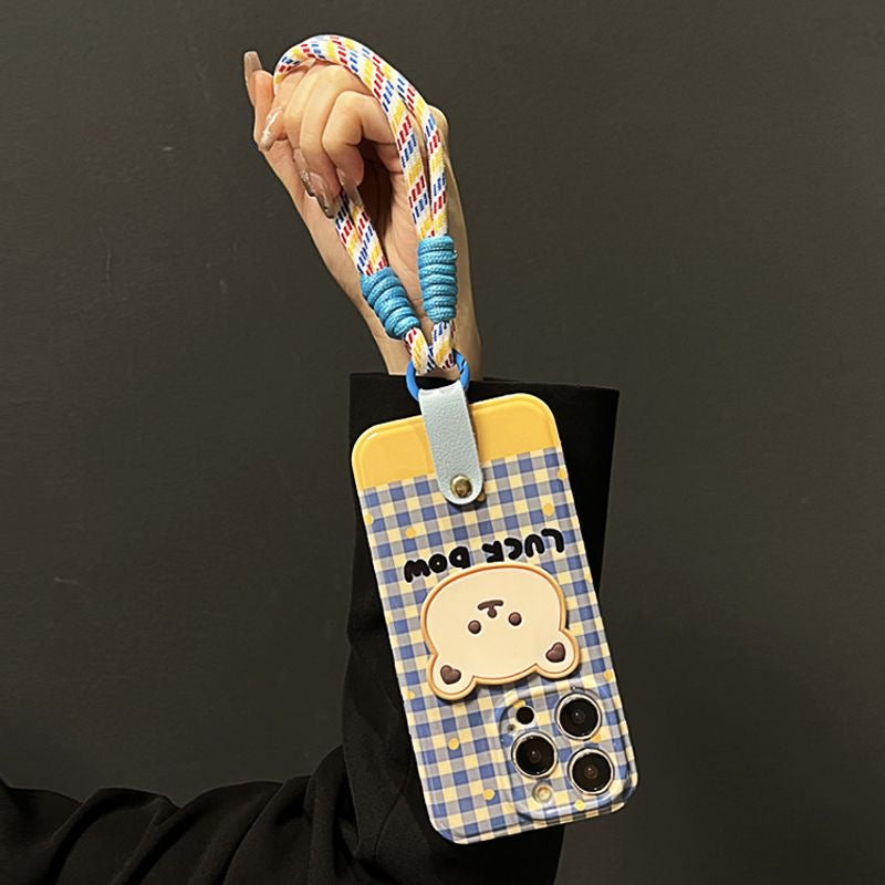 Blue Bear Crossbody Apple Phone Case
