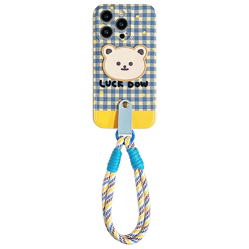 Blue Bear Crossbody Apple Phone Case