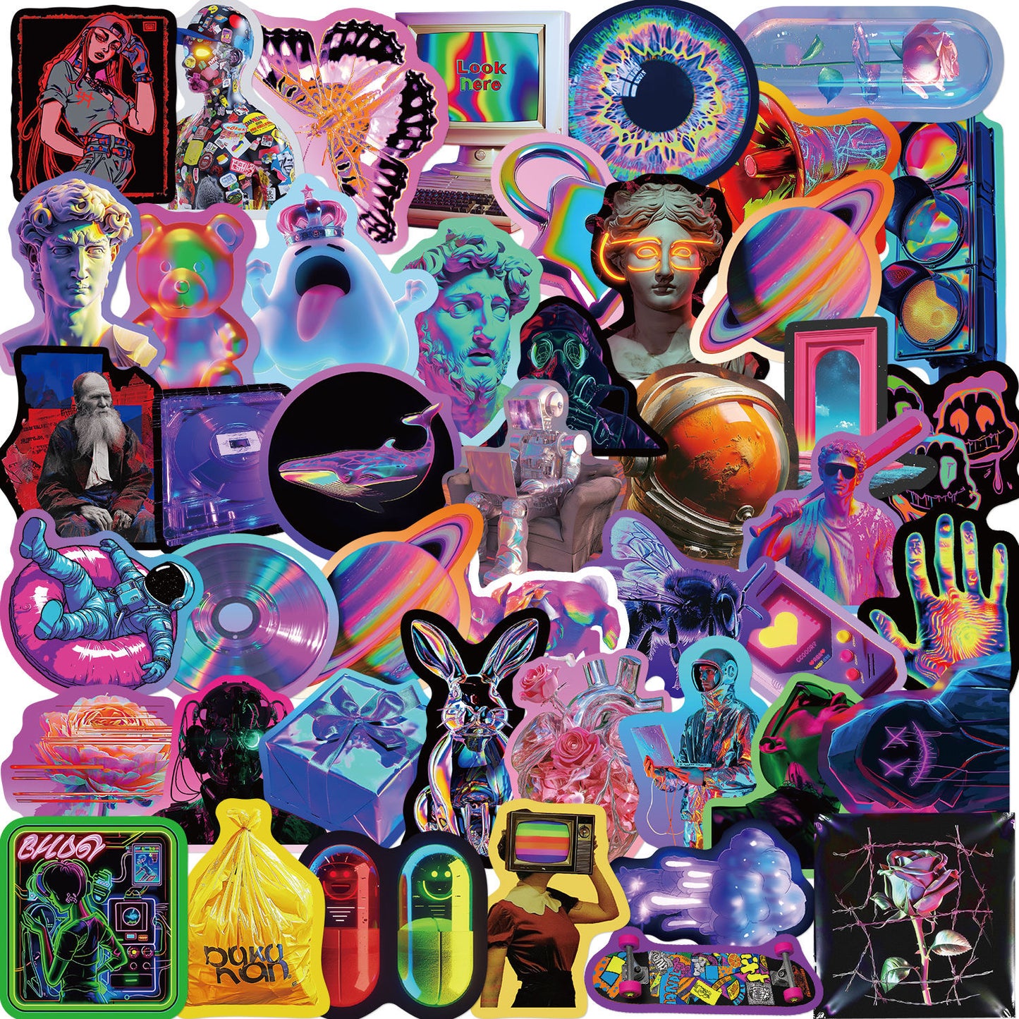 Cyberpunk Style Stickers Niche Creative Stickers