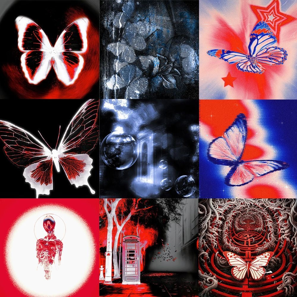 Niche gothic style art stickers diy cell phone case stickers