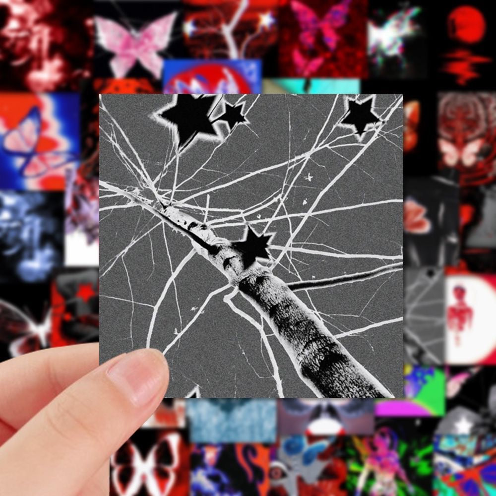 Niche gothic style art stickers diy cell phone case stickers