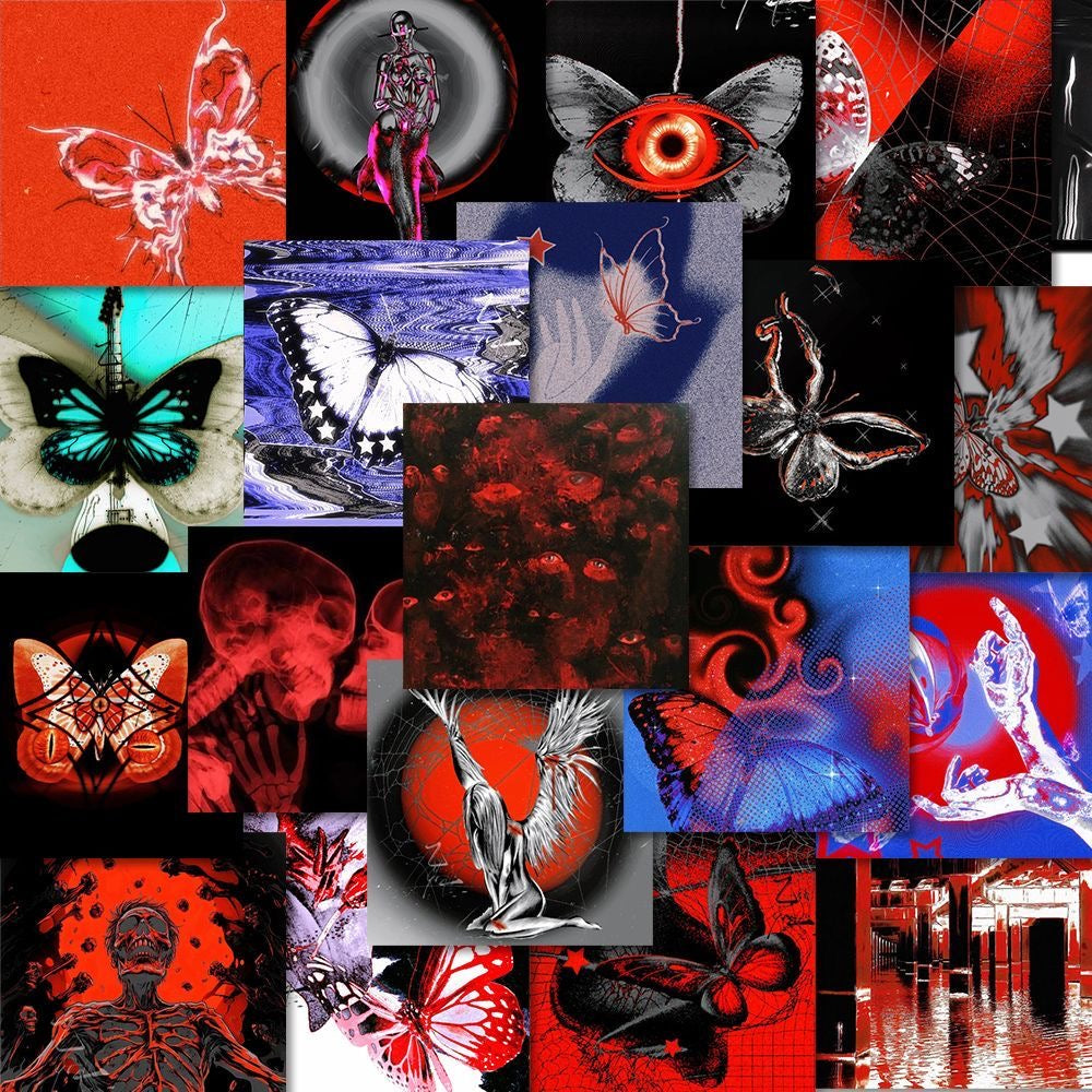Niche gothic style art stickers diy cell phone case stickers