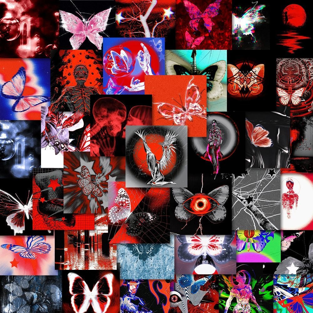 Niche gothic style art stickers diy cell phone case stickers