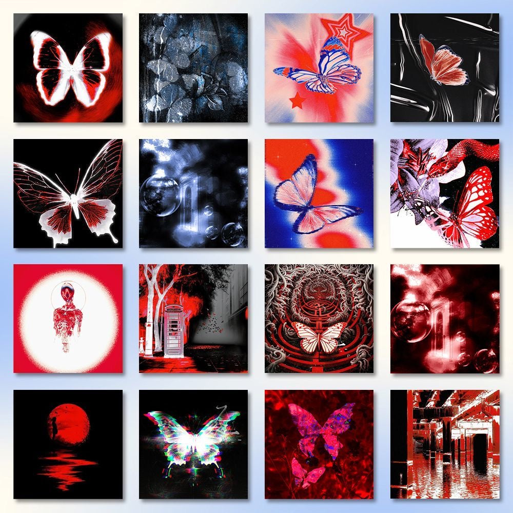 Niche gothic style art stickers diy cell phone case stickers