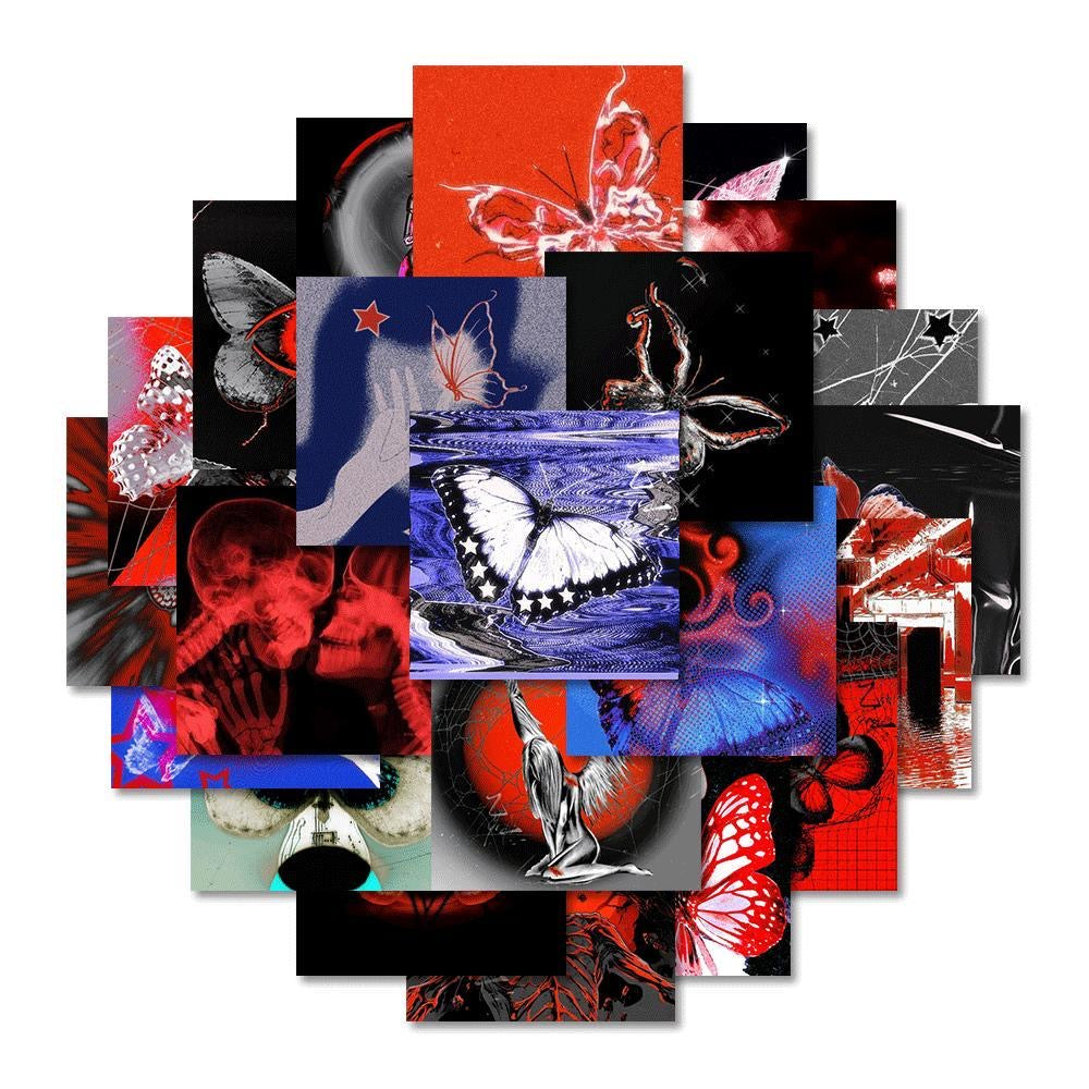 Niche gothic style art stickers diy cell phone case stickers