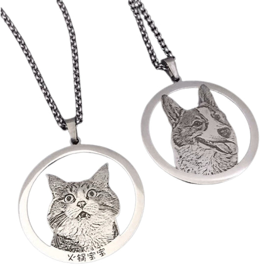 Custom Pet Cutout Necklace