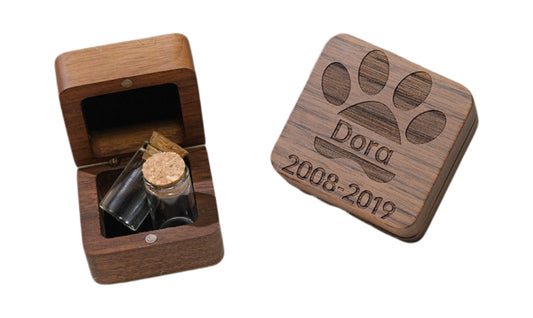 Custom Pet Hair Keepsake Wooden Box