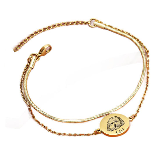Gold Plated Pet Bracelet Customization
