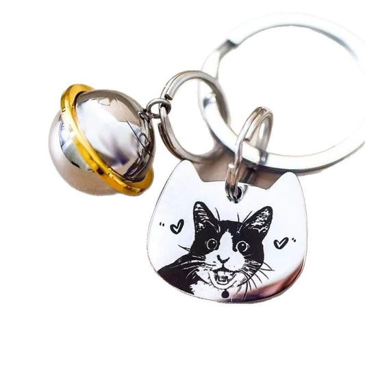 Stainless Steel Engravable Pet Keychain Pendant