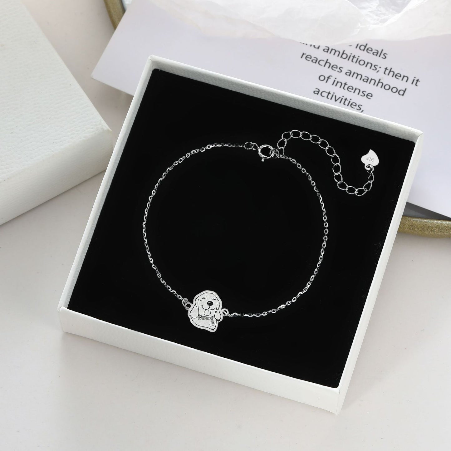 925 silver pet bracelet customization