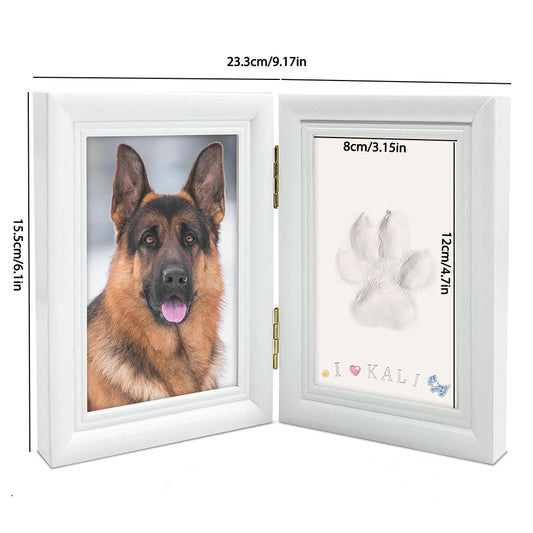 Pet Paw Print Memorial Photo Frame
