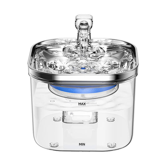 Stainless Steel Transparent Cat Water Dispenser