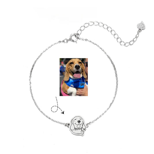 925 silver pet bracelet customization
